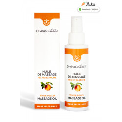 Huile de massage gourmande BIO péche blanche